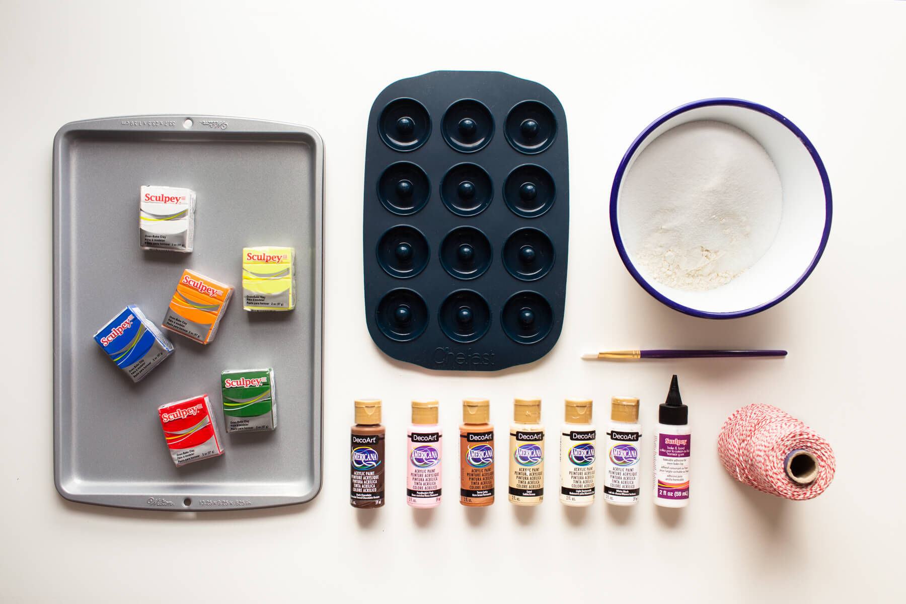 DIY Salt Dough Donut Ornaments