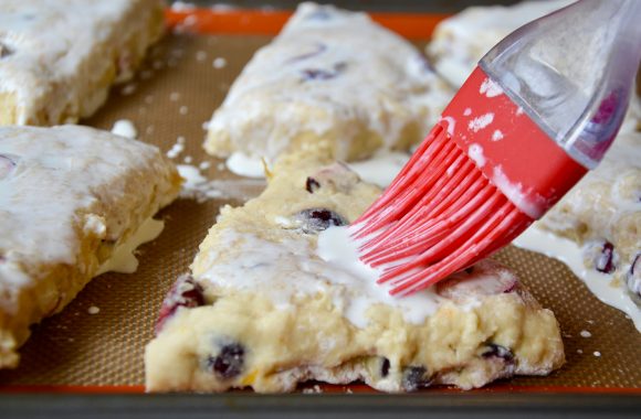 Glazed Orange Cranberry Scones | Just a Taste