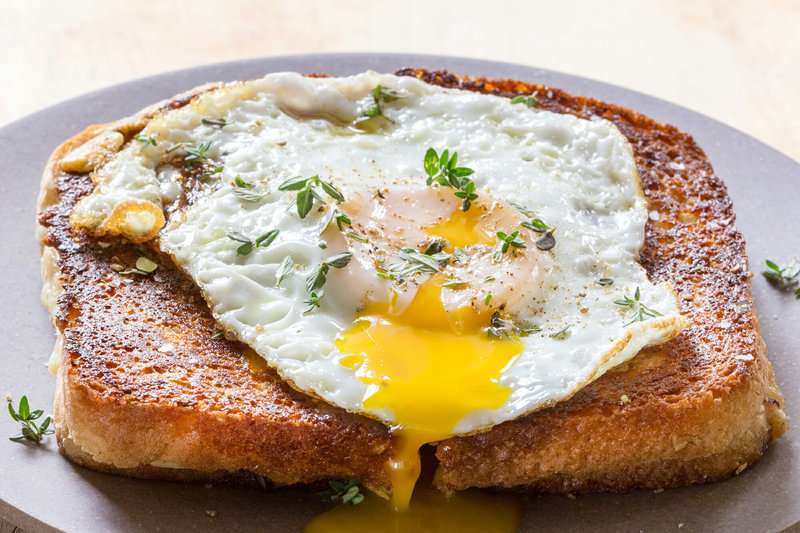 Easy Croque-Madame (Ham and Grilled Cheese Sandwich with Fried Egg) Recipe