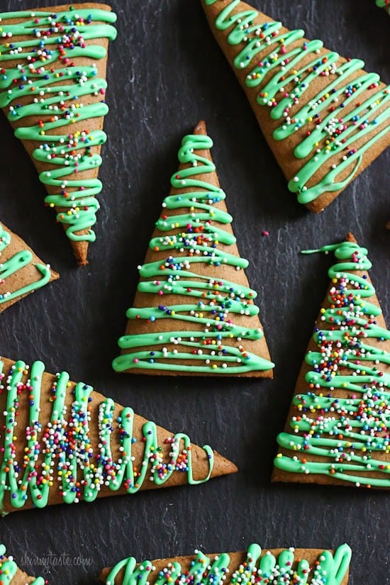 Gingerbread Christmas Tree Cookies | Skinnytaste