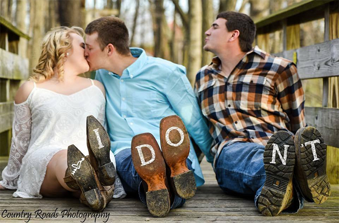 ‘Third Wheel’ Best Man Hijacks His Best Friend’s Wedding Photoshoot, And It’s Hilarious