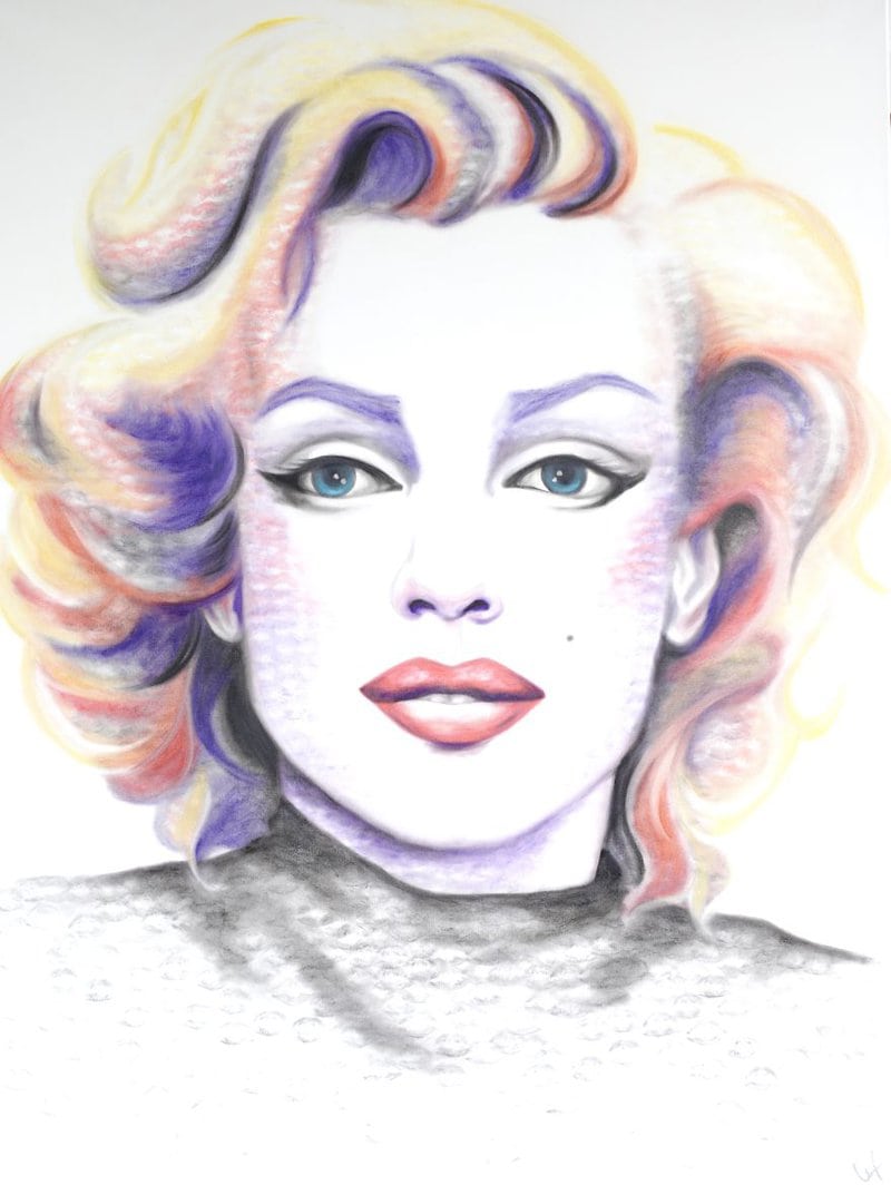 Kissed portrait of Marilyn Monroe