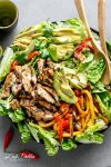 Grilled Chili Lime Chicken Fajita Salad (+ VIDEO)