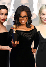 Golden Globe 2018: red carpet total black to protest
