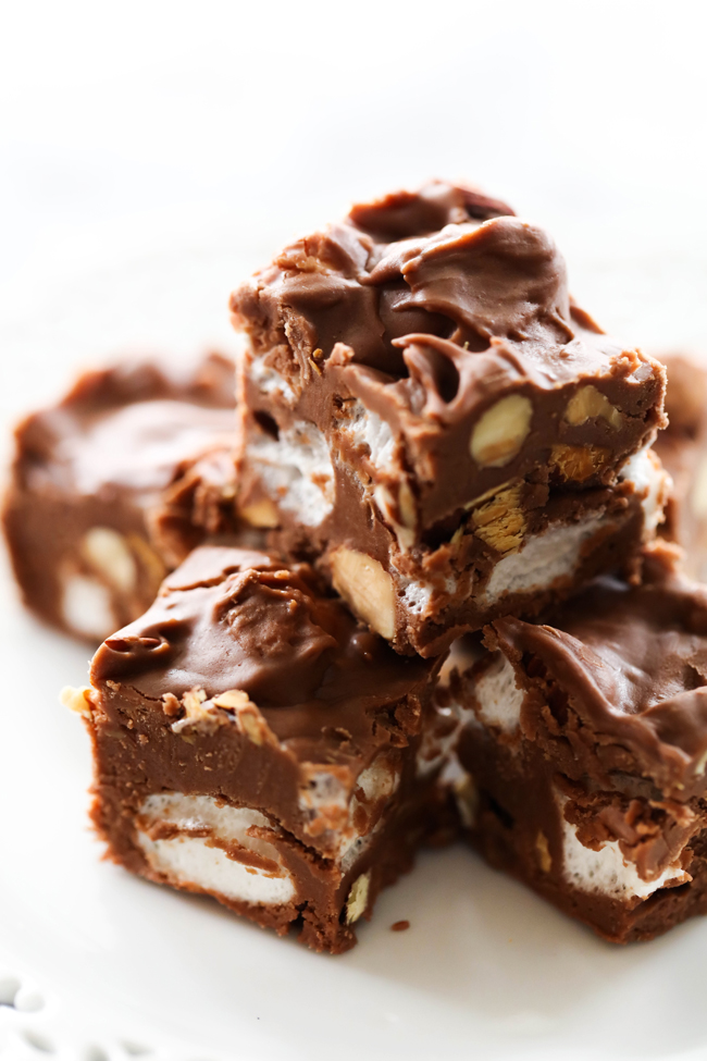 Best Ever Rocky Road Fudge
