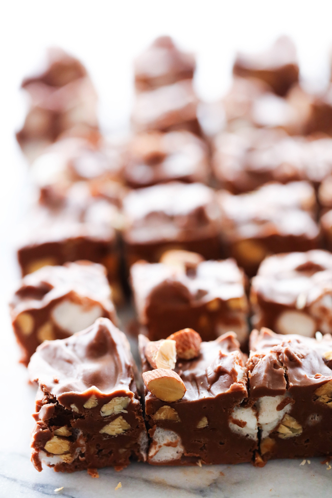 Best Ever Rocky Road Fudge