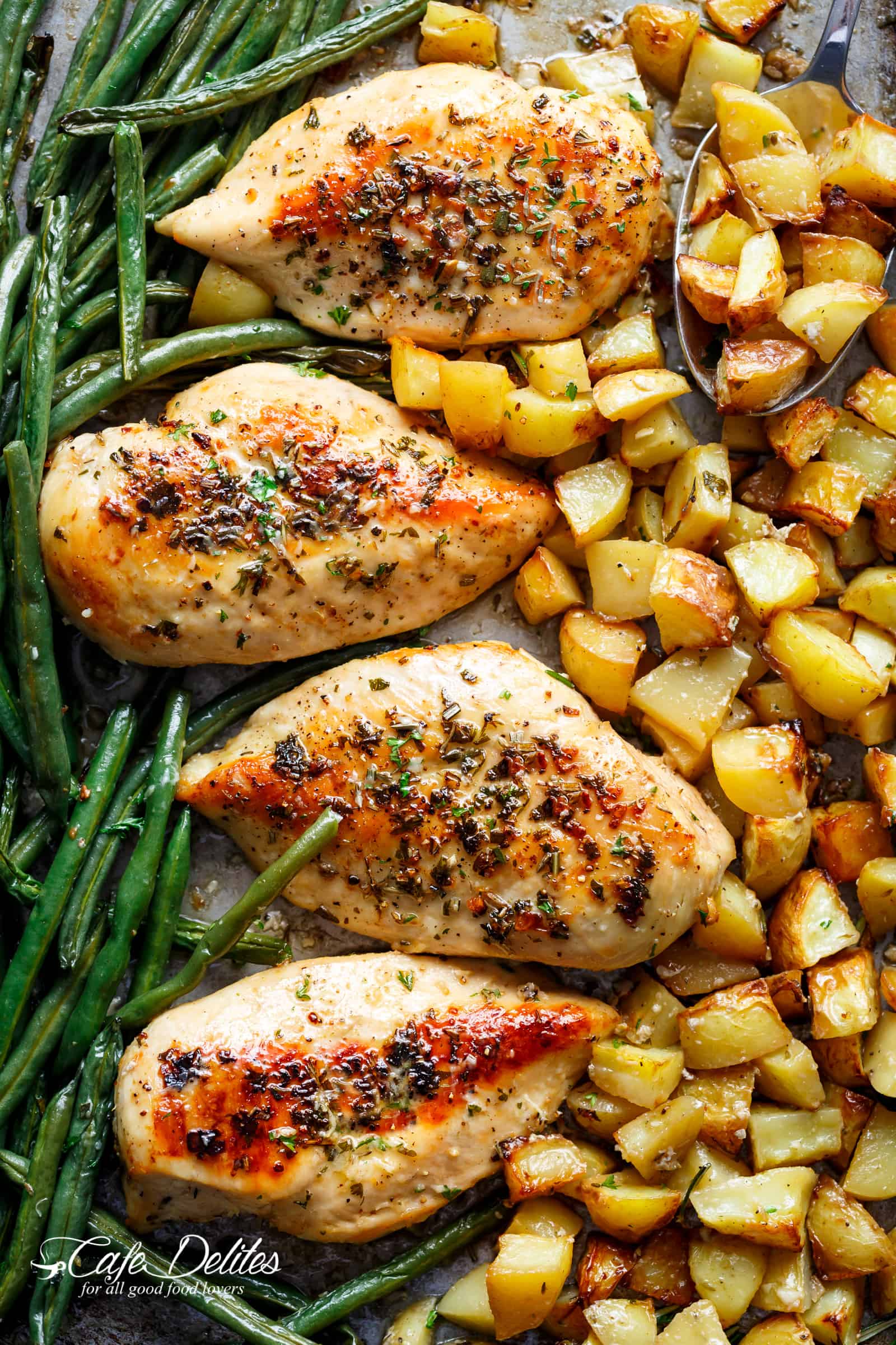 Sheet Pan Garlic Herb Butter Chicken &amp; Potatoes