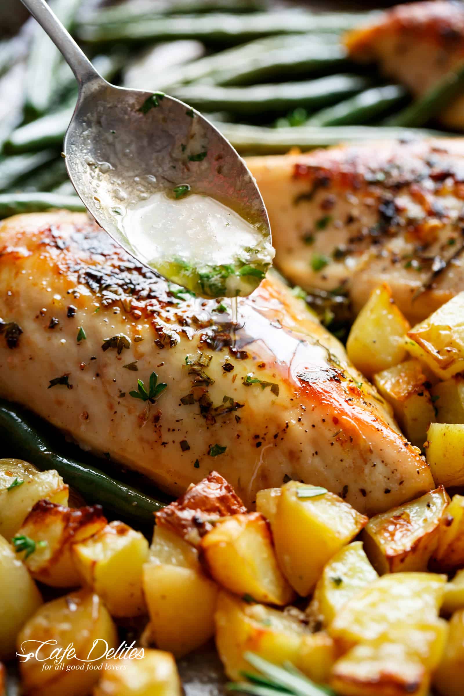 Sheet Pan Garlic Herb Butter Chicken &amp; Potatoes