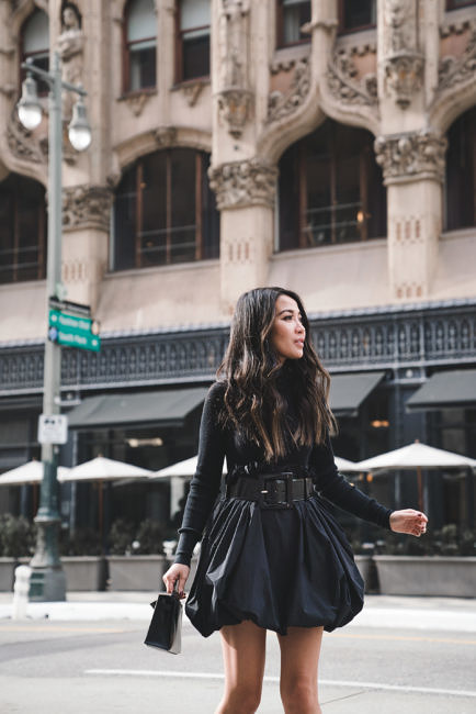 NYC in LA :: Balloon skirt & Hermes Kelly Pochette
