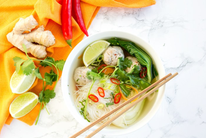Thai Turkey Meatball Soup &#8211; The Petite Cook