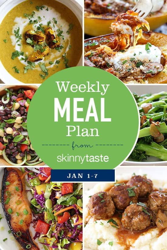Skinnytaste Meal Plan January 1 – 7