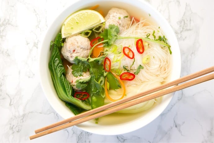 Thai Turkey Meatball Soup – The Petite Cook