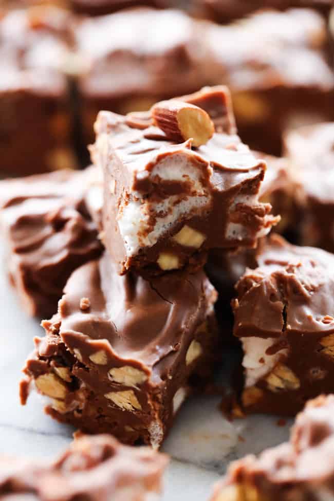 Best Ever Rocky Road Fudge