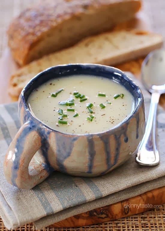 Dad’s Creamy Cauliflower Soup | Skinnytaste