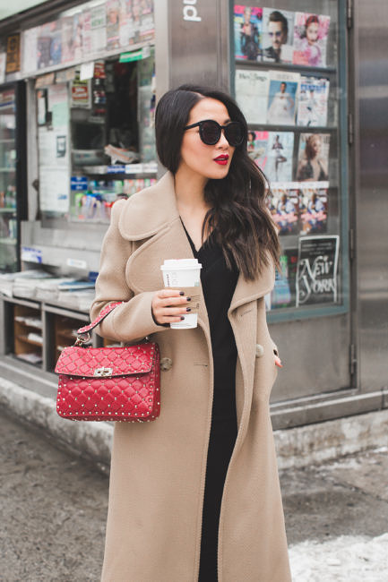 Long Winter Coats :: Camel Coat & Leopard pumps