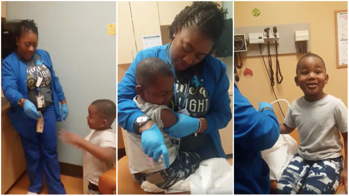 Nurse Goes Viral With ‘Magic’ Way Of Giving A Child Shots