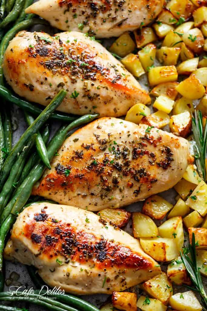 Sheet Pan Garlic Herb Butter Chicken & Potatoes