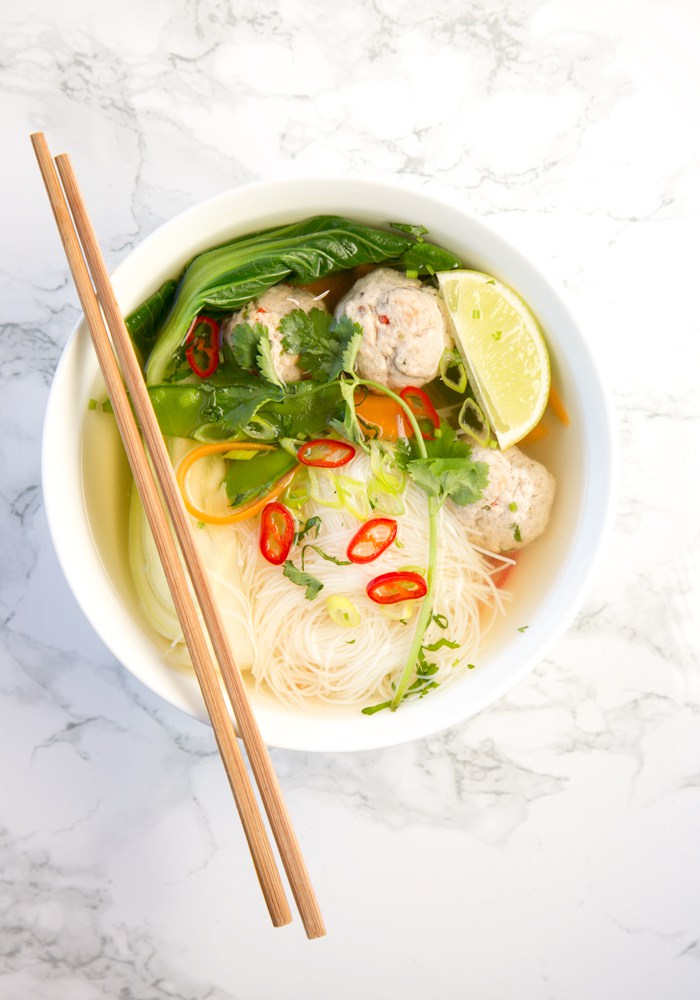 Thai Turkey Meatball Soup – The Petite Cook