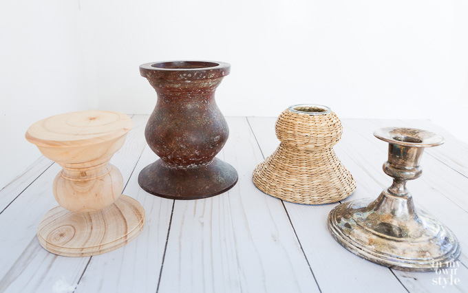 Wood & Marble Pedestal Stand + More