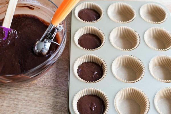 Double Chocolate Cupcakes Recipe | SimplyRecipes.com