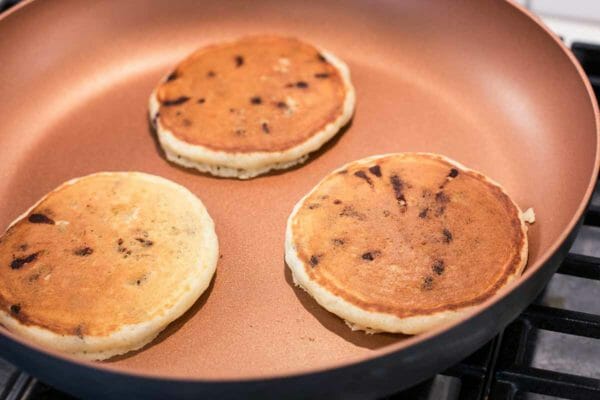Chocolate Chip Pancakes with Raspberry Sauce Recipe