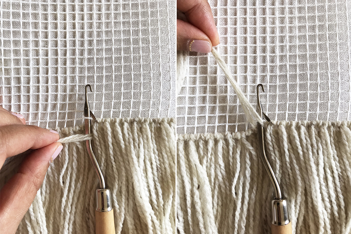 DIY Latch Hook Wall Hanging