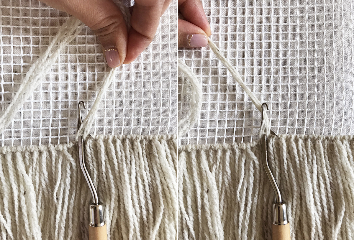 DIY Latch Hook Wall Hanging