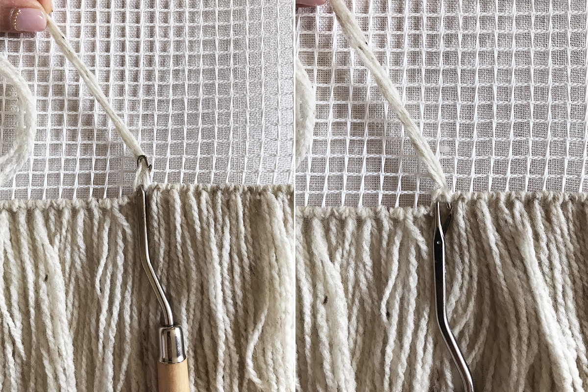 DIY Latch Hook Wall Hanging