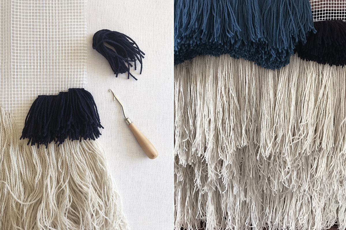 DIY Latch Hook Wall Hanging