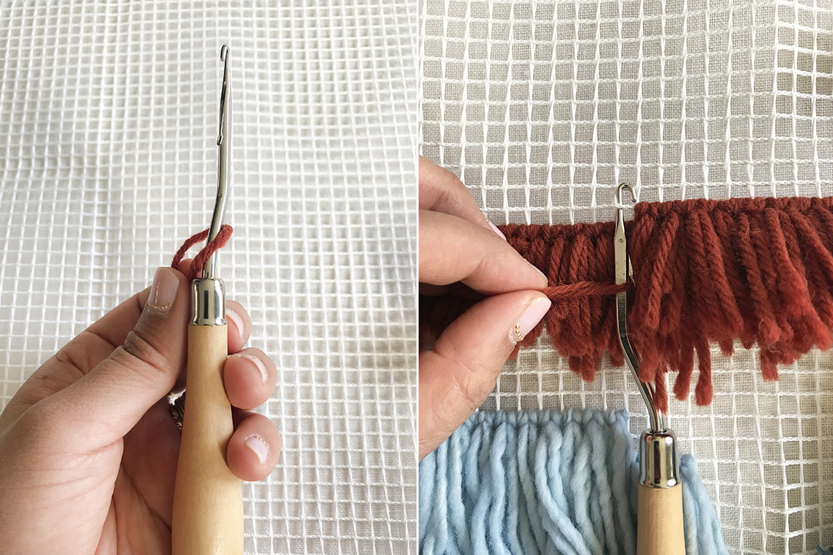 DIY Latch Hook Wall Hanging