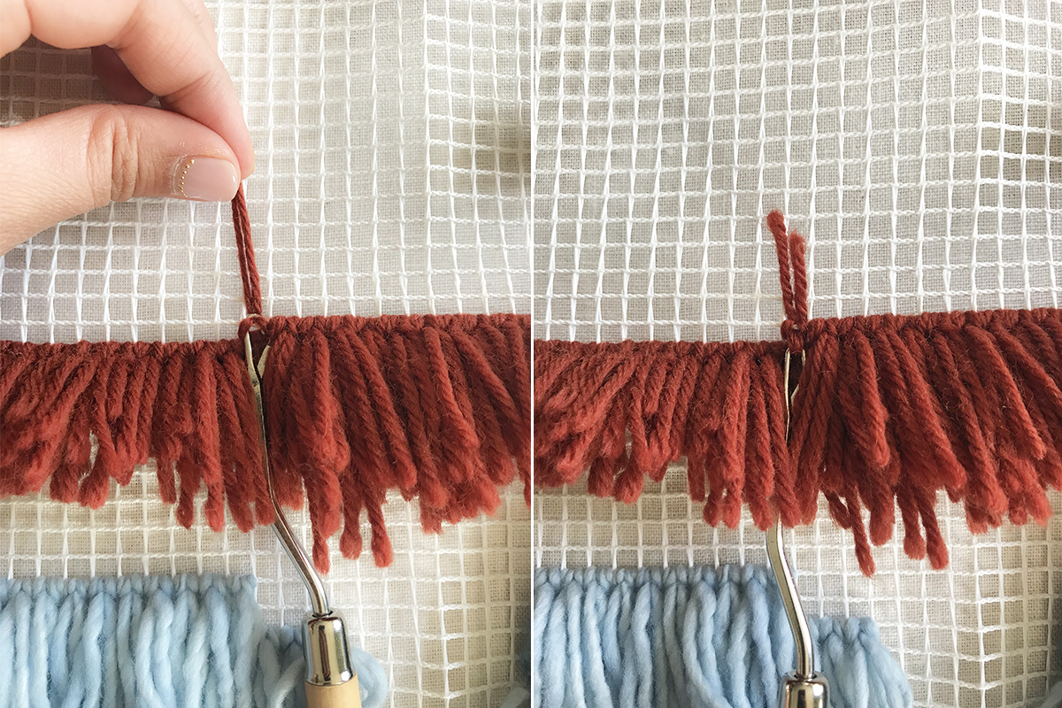 DIY Latch Hook Wall Hanging