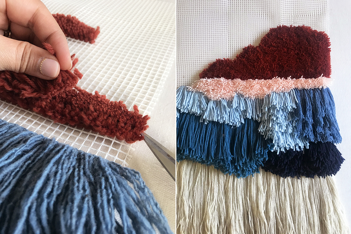 DIY Latch Hook Wall Hanging