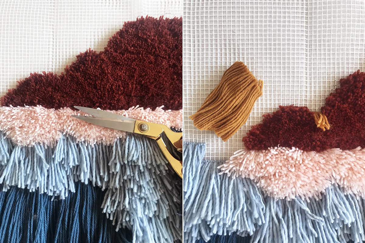 DIY Latch Hook Wall Hanging