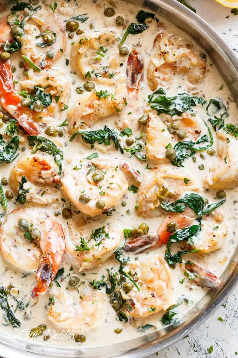 Creamy Garlic Butter Shrimp Piccata