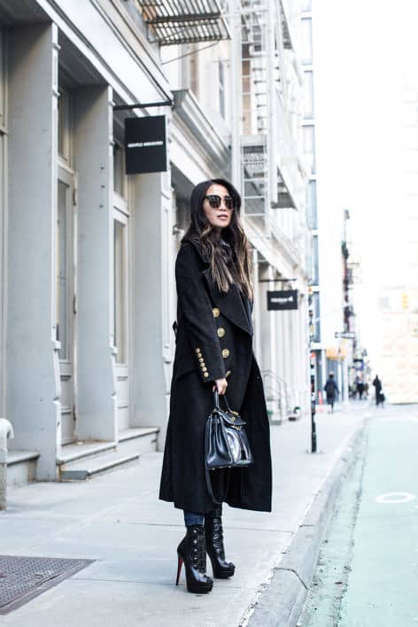 Military Wednesday :: Military coat & Platform boots