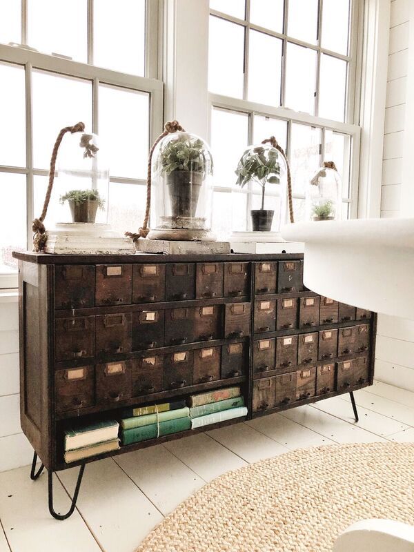A New Apothecary Cabinet In The Sunroom