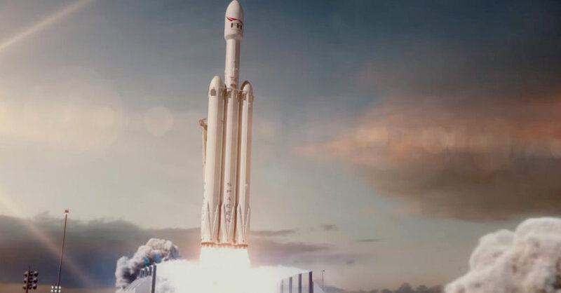 Hours before launch, SpaceX posts Falcon Heavy animation with Bowie soundtrack