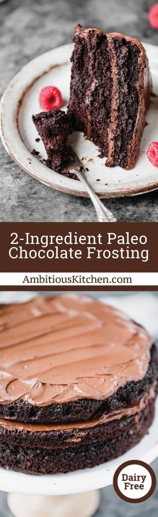 2-Ingredient Paleo Chocolate Frosting (plus TWO other ways to use it!) / AmbitiousKitche
