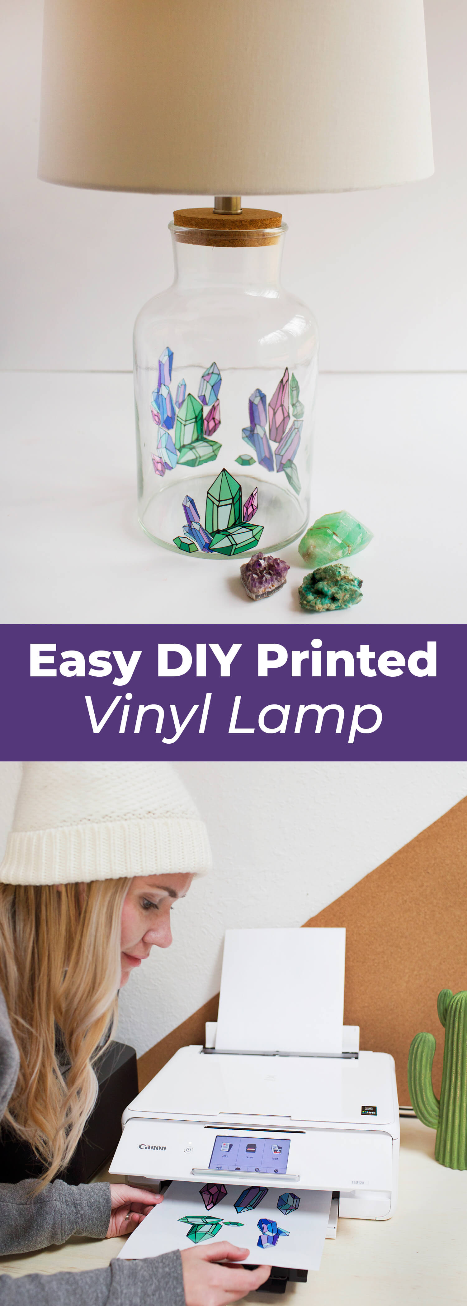 Easy Printed Vinyl Lamp – A Beautiful Mess