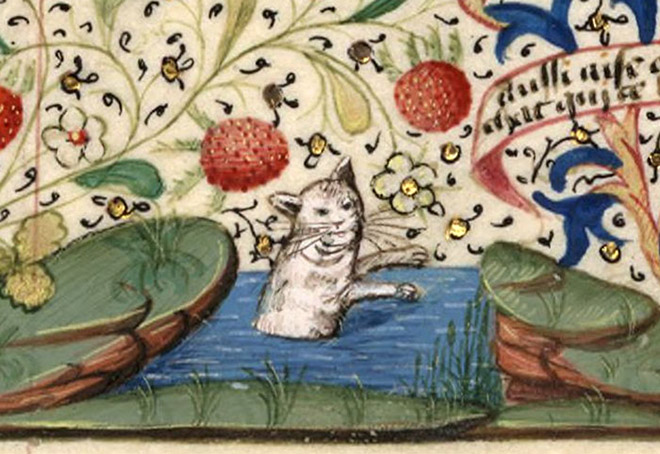 Check out Ugly Medieval Paintings of Cats, it looks like the medieval painters never laid eyes on a cat.