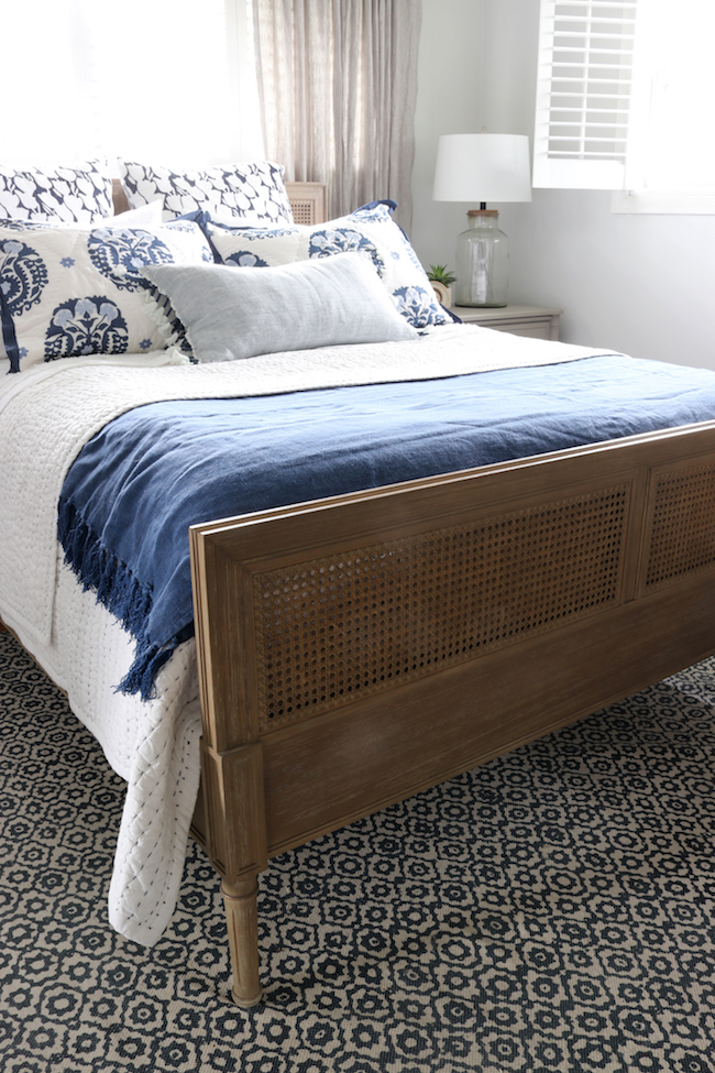 Master Bedroom Makeover – New Bed, Rug & Bedding!