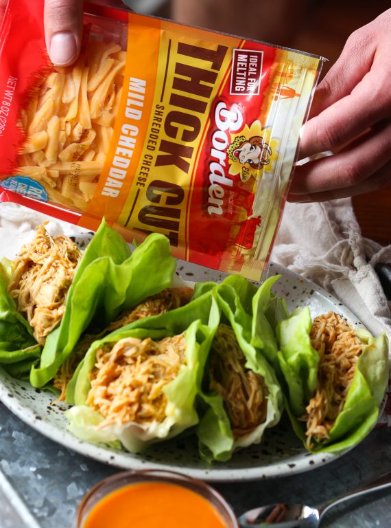 Slow Cooker Buffalo Chicken Lettuce Wraps