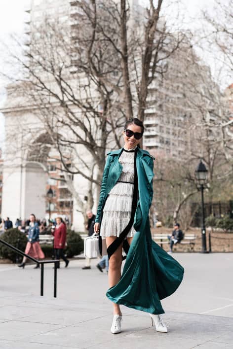 Spring Textures :: Silk trench & Lace dress