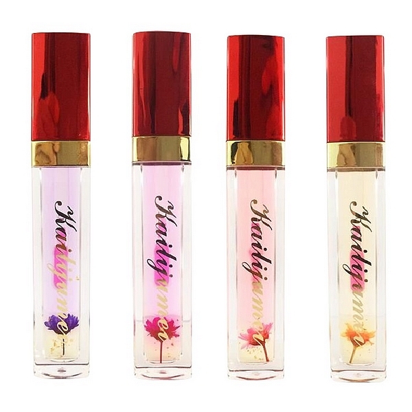 Kailijumei - Flower World Double Layer Lip Gloss (4 Colors) Kailijumei Red Case Secret Jelly Lipstick (#03 Flame Red) Review