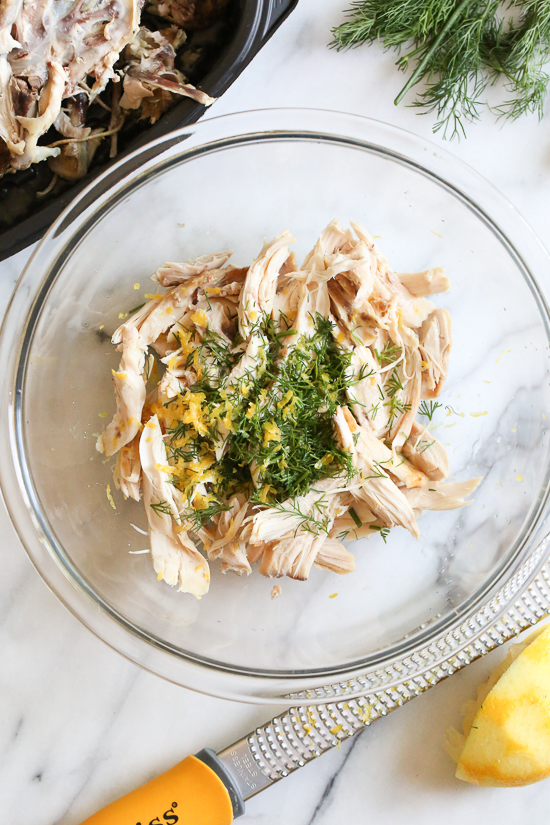 Simple and Healthy Chicken Salad with Lemon and Dill Recipe