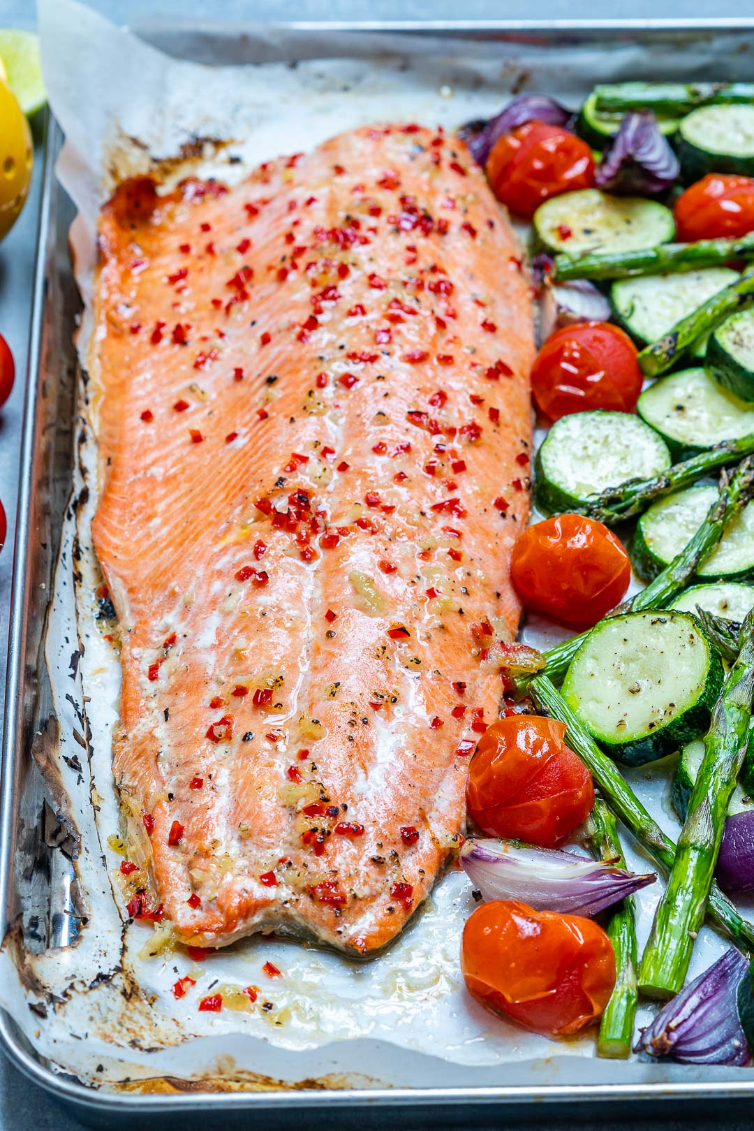 Chili Lime Salmon with Veggies Recipe