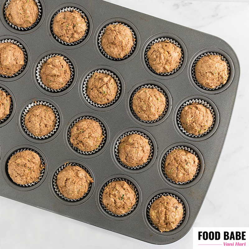 Mini Zucchini Banana Muffins Without Sugar Recipe