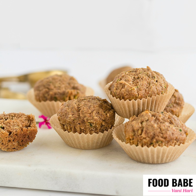 Mini Zucchini Banana Muffins Without Sugar Recipe