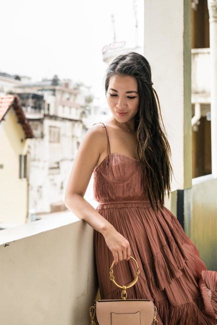 Like a Painting :: Ruffle midi dress &#038; Wavy braids