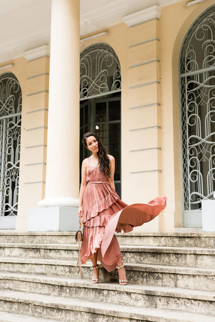 Like a Painting :: Ruffle midi dress &#038; Wavy braids